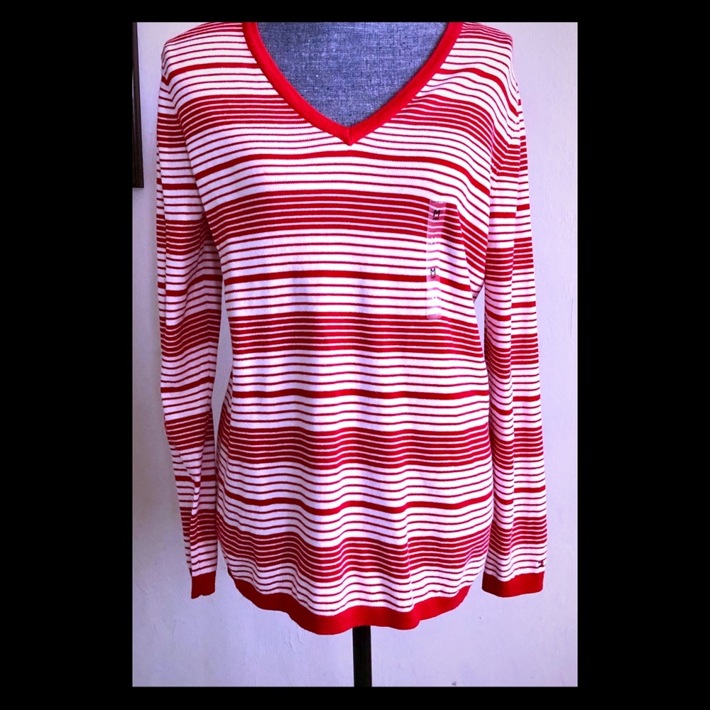 Tommy Hilfiger Cotton Red White Women’s Sweater